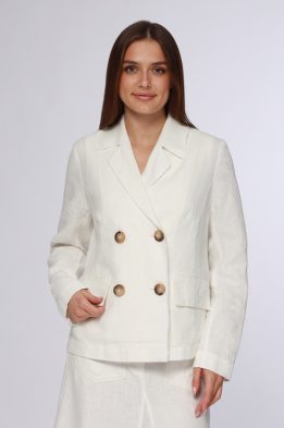 Жакет женский "Тиффани" модель 713/1 цвет белый лен