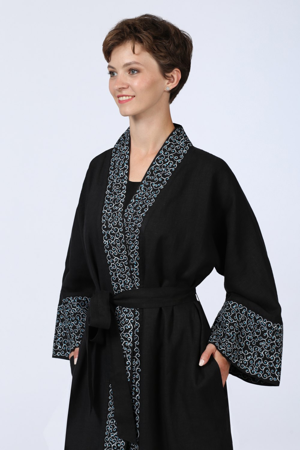 Кардиган женский Кимоно модель 782/1 цвет: черный