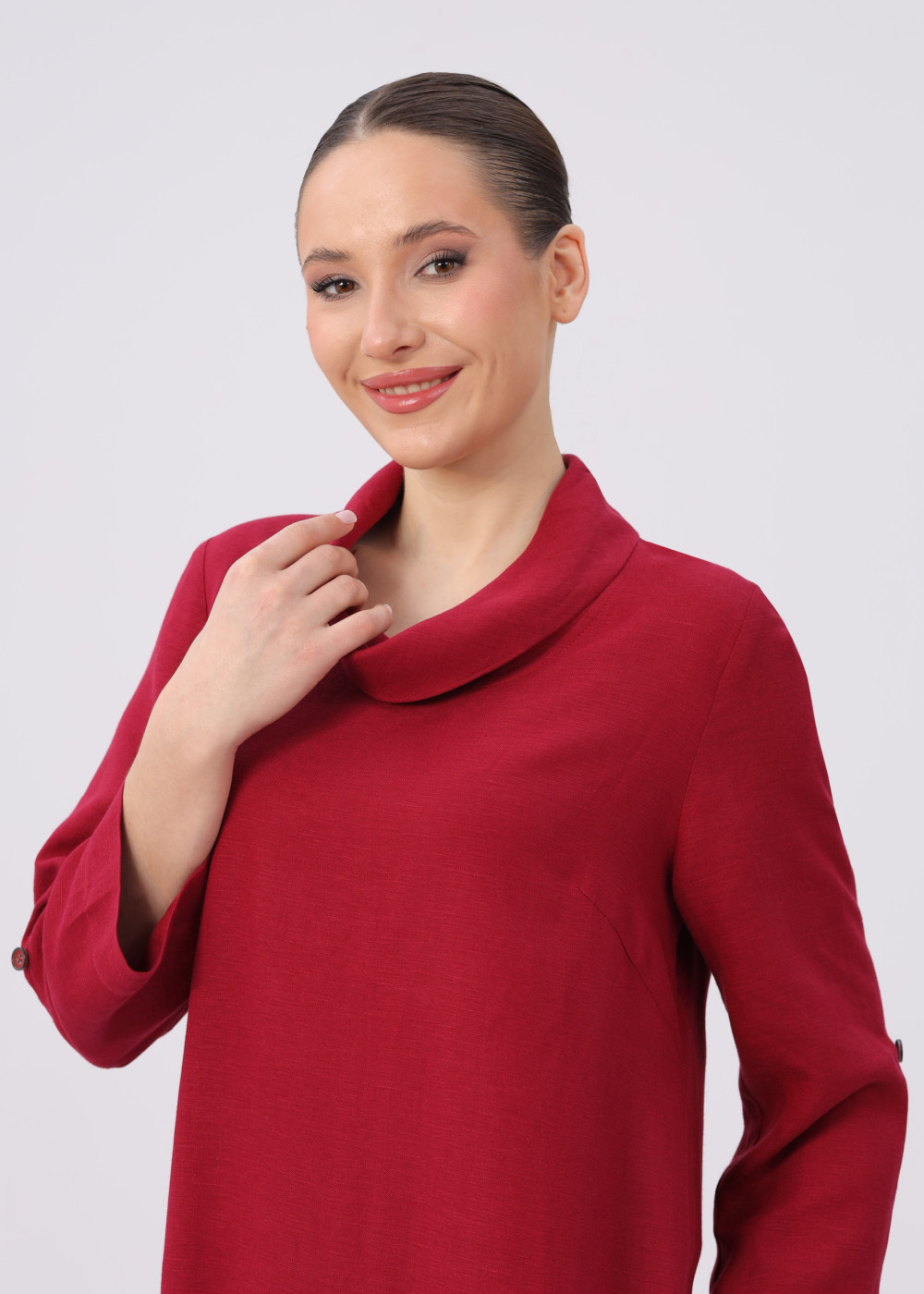 Платье женское "Соло" модель 378лв цвет ягодный