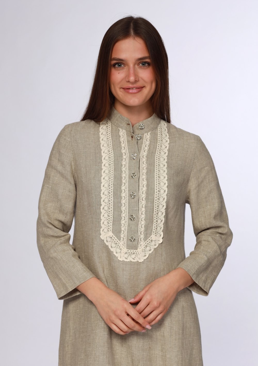 Платье женское "Марья" модель 422б лен натуральный