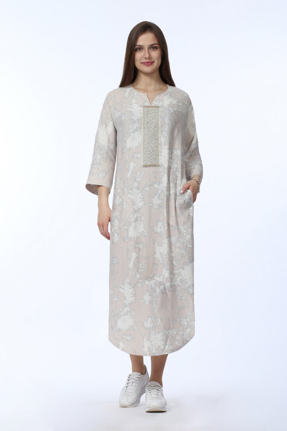 Платье женское "Облака" модель 336/1 цвет бежевый
