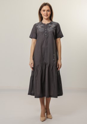 Платье женское Найс Хлопок модель 446 цвет графитовый