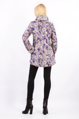 Куртка женская "Дублёнка" модель 724 фиолетовый огурчик