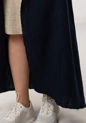 Жилет женский льняной "Шазюбль" модель 816 лен темно-синий