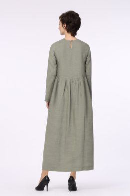 Платье женское "Василиса" модель 339/2 цвет: лен фисташковый