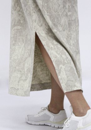 Платье женское "Облака" модель 337 узоры (лен с хлопком)