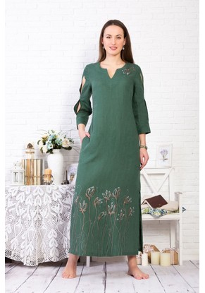 Платье женское "Весна" модель 371/1 изумруд