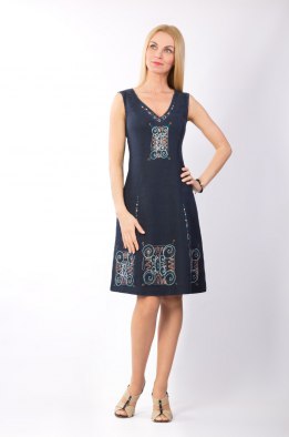 Сарафан женский "Маленькое платье" модель 401/6 темно-синий