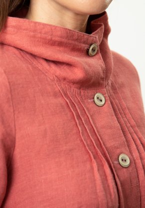 Жакет женский льняной "Фрида" модель 840 цвет пыльная роза