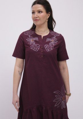 Платье женское Найс Хлопок модель 446 цвет бордо