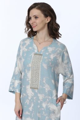 Платье женское "Облака" модель 336/2 цвет голубой