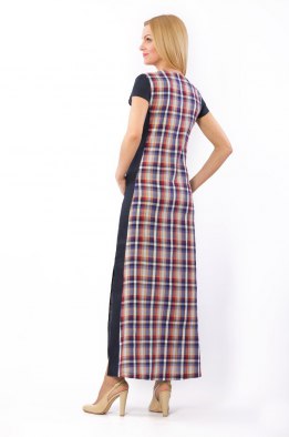 Платье женское "Калейдоскоп" модель 329/1 темно-синее