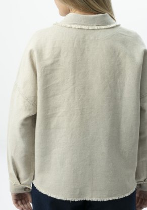 Жакет женский модель 1318 Бежевый (лен с хлопком)