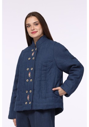 Жакет женский "Стеганый" модель 716д/1 цвет джинс