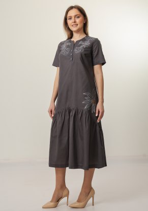 Платье женское Найс Хлопок модель 446 цвет графитовый