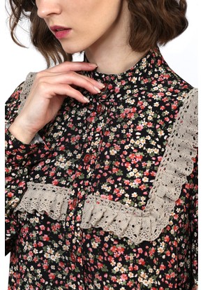 Платье женское "Дарья" миди модель 659Р/2 мелкие цветочки