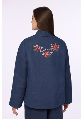 Жакет женский "Стеганый" модель 716д/1 цвет джинс