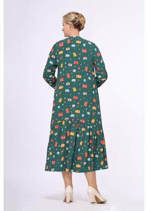 Платье женское "Nice" модель 441в цвет: изумрудные чемоданчики