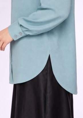 Блузка женская С манжетами модель 151/5 цвет: голубой