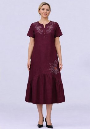Платье женское Найс Хлопок модель 446 цвет бордо