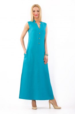 Платье женское "Верона" длинная модель 321/4 бирюза