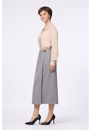 Юбка женская "На запах" модель 549/3 цвет: светло-серый