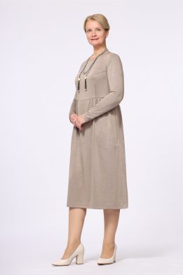 Платье женское "Эдельвейс" модель 628ц цвет: бежевый