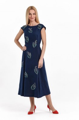 Платье женское "Алиса" модель 445/2 темно-синий