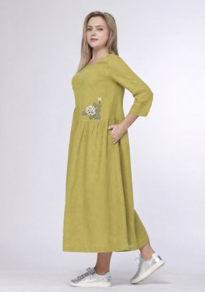 Платье женское "Амели" модель 437 светлая олива