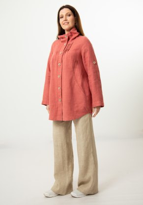Жакет женский льняной "Фрида" модель 840 цвет пыльная роза