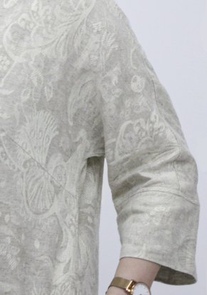 Платье женское "Облака" модель 337 узоры (лен с хлопком)