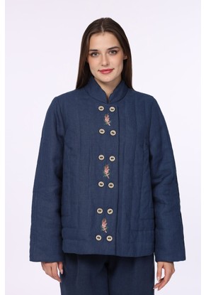 Жакет женский "Стеганый" модель 716д/1 цвет джинс