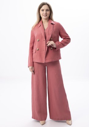 Брюки женские льняные модель 505л пыльная роза