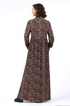 Платье женское "Дарья" длинная модель 675/1 мелкие цветочки