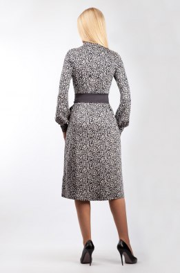 Платье женское "Полянка на обтяжных пуговицах" модель 768/1 пятнышки