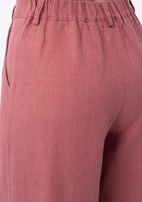 Брюки женские льняные модель 505л пыльная роза