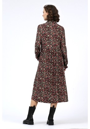 Платье женское "Дарья" миди модель 659Р/2 мелкие цветочки