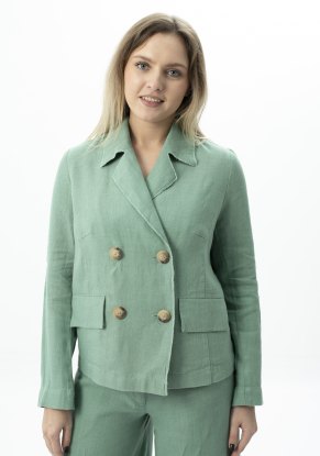 Жакет льняной женский "Тиффани" модель 713 мята