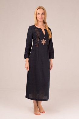 Платье женское "Снежинка" модель 351/1 темно-синий