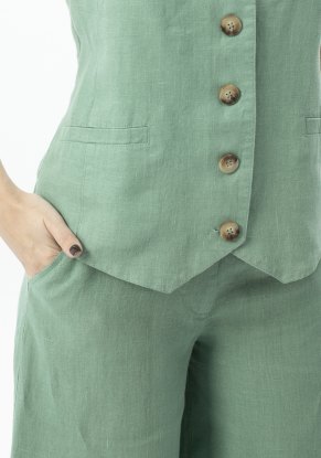 Брюки женские льняные модель 505л лен мята