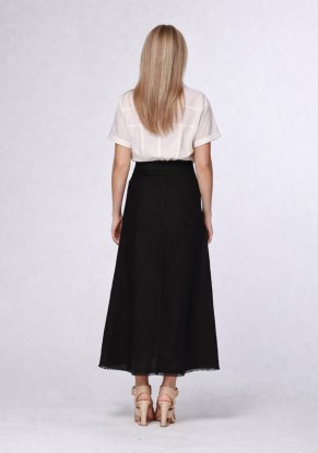 Юбка женская "Карина" миди модель 208мв черная