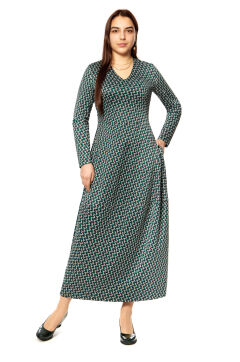 Платье женское "Звездочка" модель 761/3 изумрудные листочки