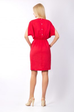 Платье женское "Бабочка" миди модель 376/3 красное