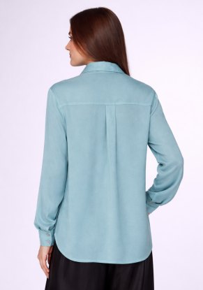 Блузка женская С манжетами модель 151/5 цвет: голубой