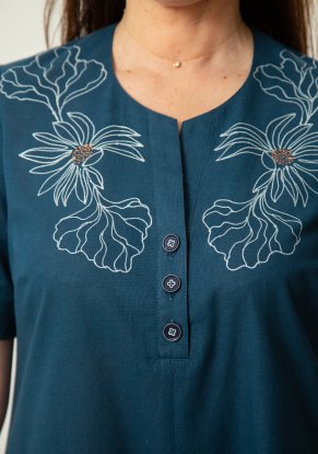 Платье женское Найс Хлопок модель 446 цвет морская волна