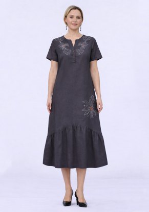 Платье женское Найс Хлопок модель 446 цвет графитовый