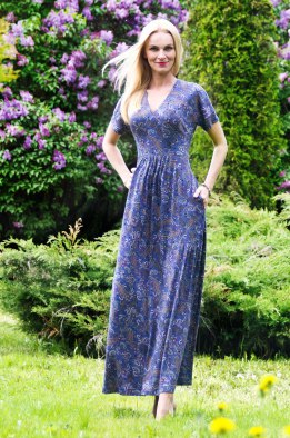 Платье женское "Лето" модель 332/2 джинс огурчик