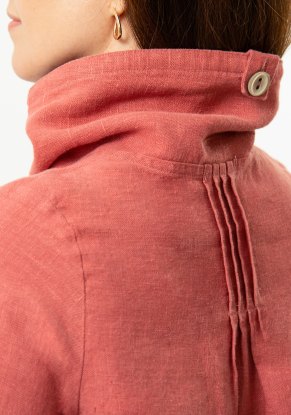 Жакет женский льняной "Фрида" модель 840 цвет пыльная роза