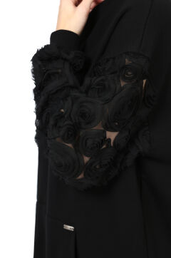 Джемпер женский "Розы" модель 636/1 чёрный