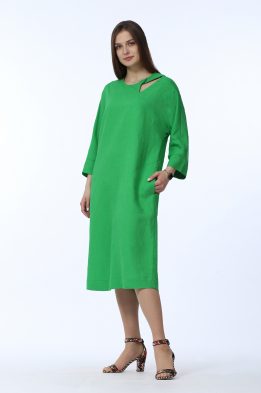 Платье женское "С пояском" модель 422/1 цвет: весенняя зелень